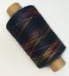 Preview: Zartes Regenbogen Beilaufgarn Multicolore-Black  - 2000m
