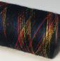 Preview: Zartes Regenbogen Beilaufgarn Multicolore-Black  - 2000m