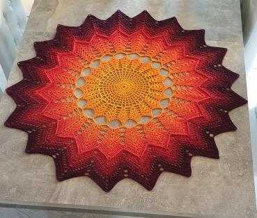 Häkelanleitung Sternchendecke 