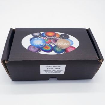 Preview: Glitzer Beilaufgarn Salsa Red-  3000m - (Packung)