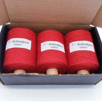 Preview: Glitzer Beilaufgarn Salsa Red-  3000m - (Packung)