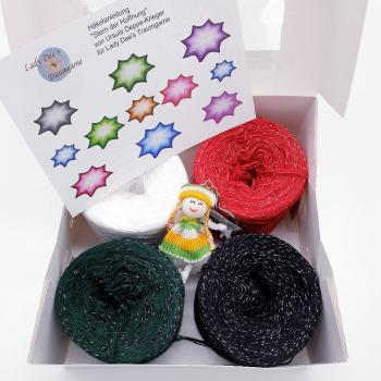 Lady Dee's Bobbelinis Weihnachtsedition 2019 (4 x 50g) + Anleitung Sternendecke