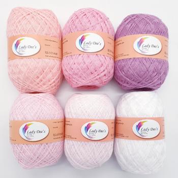 Preview: 5 Uni Lacegarne + 1 Knäul geschenkt - 300g - (08-18-23-54-55-57)