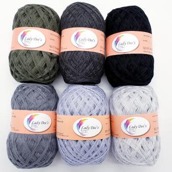 Preview: 5 Uni Lacegarne + 1 Knäul geschenkt - 300g - (9-16-21-34-42-68)