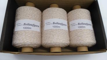 Preview: Glitzer Beilaufgarn Rosé-Gold -  3000m - (Packung)