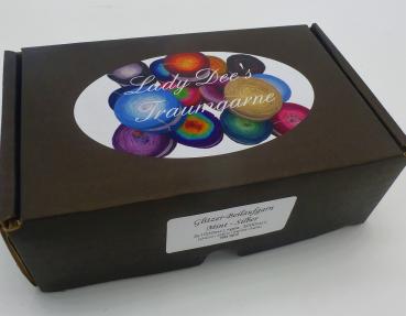 Glitzer Beilaufgarn Mint/Silber  -  3000m - (Packung)