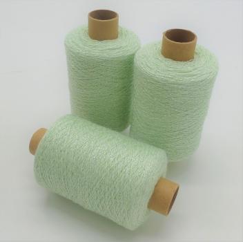 Glitzer Beilaufgarn Mint/Silber  -  3000m - (Packung)