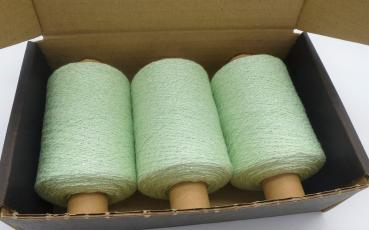 Preview: Glitzer Beilaufgarn Mint/Silber  -  3000m - (Packung)
