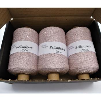 Preview: Glitzer Beilaufgarn Flieder-Silber - 3000m - (Packung)