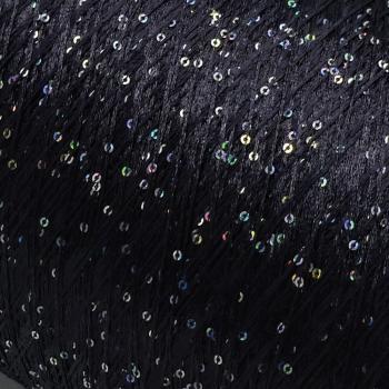Preview: Pailletten Beilaufgarn Schwarz irisée