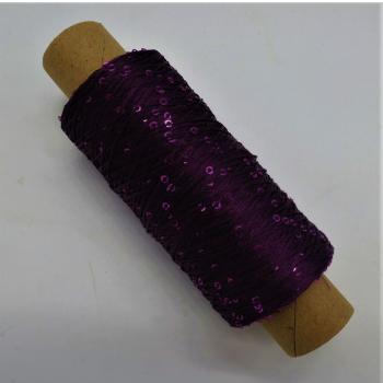 Preview: Pailletten Beilaufgarn Purple