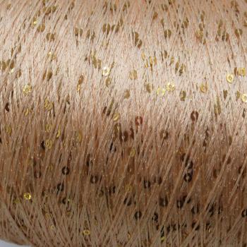 Preview: Pailletten Beilaufgarn Apricot - 250m