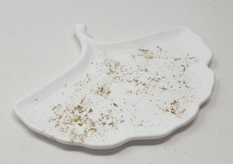 Preview: Dekoschale, Schmuckschale (Ginko-Blatt)  aus Keramik
