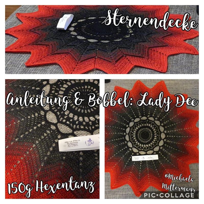 Häkelanleitung Sternchendecke "Summer Blues" von Lady Dee's Traumgarne