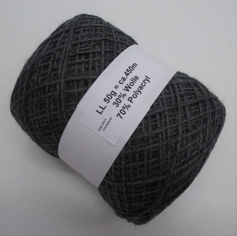 Woll-Acryl-Gemisch - Mittelgrau - 50g - 450m