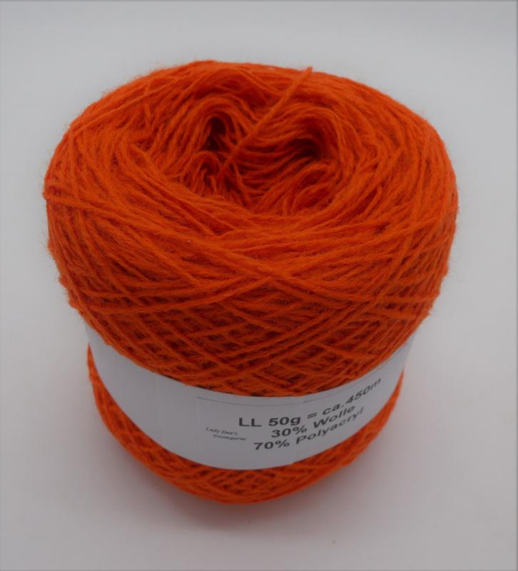 Woll-Acryl-Gemisch - Orange - 50g - 450m