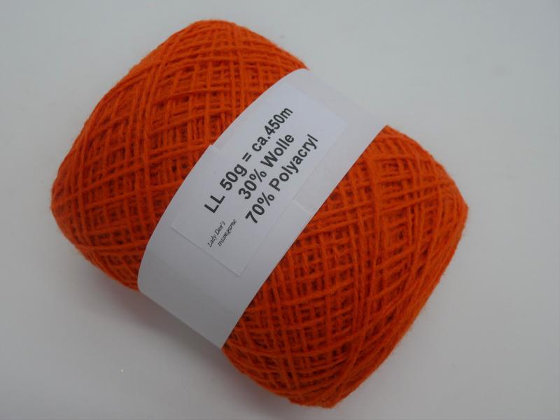 Woll-Acryl-Gemisch - Orange - 50g - 450m
