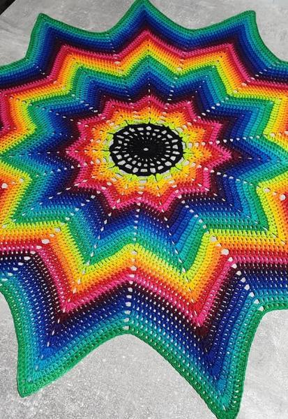 Häkelanleitung Sternchendecke "Sirius" von Lady Dee's Traumgarne