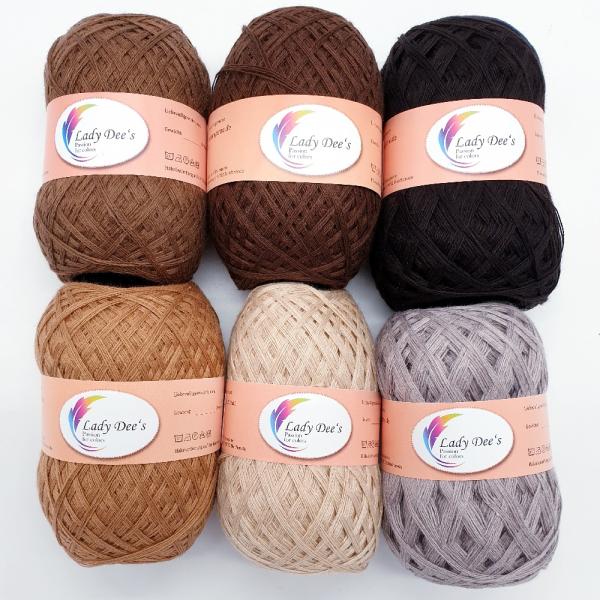 5 Uni Lacegarne + 1 Knäul geschenkt - 300g - (39-61-63-64-75-81)
