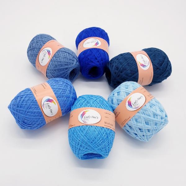 5 Uni Lacegarne + 1 Knäul geschenkt - 300g - (07-30-43-44-50-51)