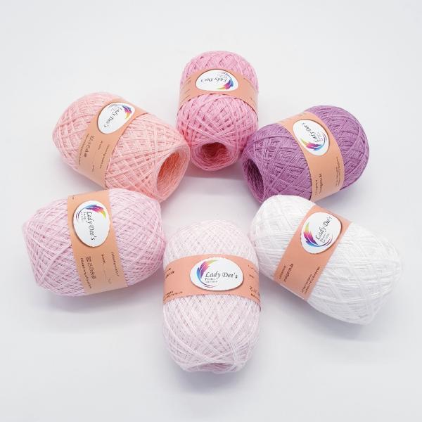 5 Uni Lacegarne + 1 Knäul geschenkt - 300g - (08-18-23-54-55-57)