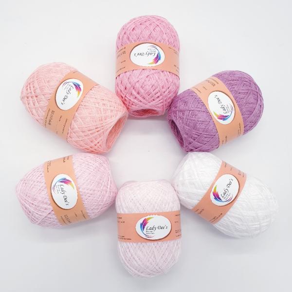5 Uni Lacegarne + 1 Knäul geschenkt - 300g - (08-18-23-54-55-57)