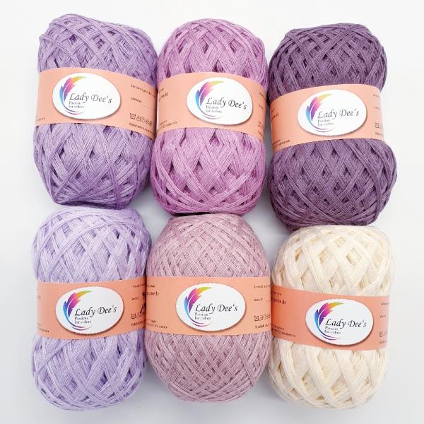 5 Uni Lacegarne + 1 Knäul geschenkt - 300g - (06-18-25-52-53-60)