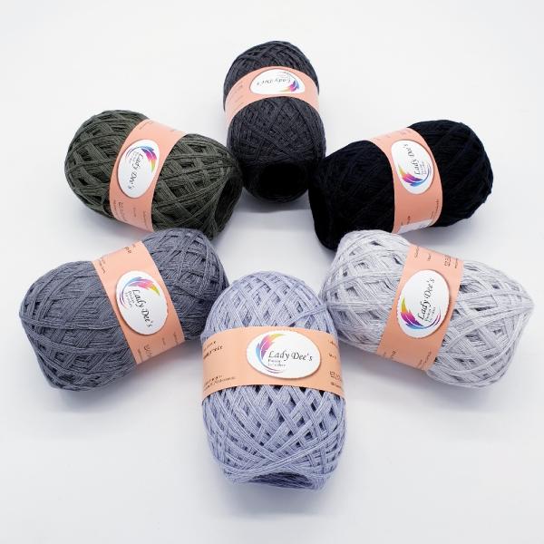 5 Uni Lacegarne + 1 Knäul geschenkt - 300g - (9-16-21-34-42-68)