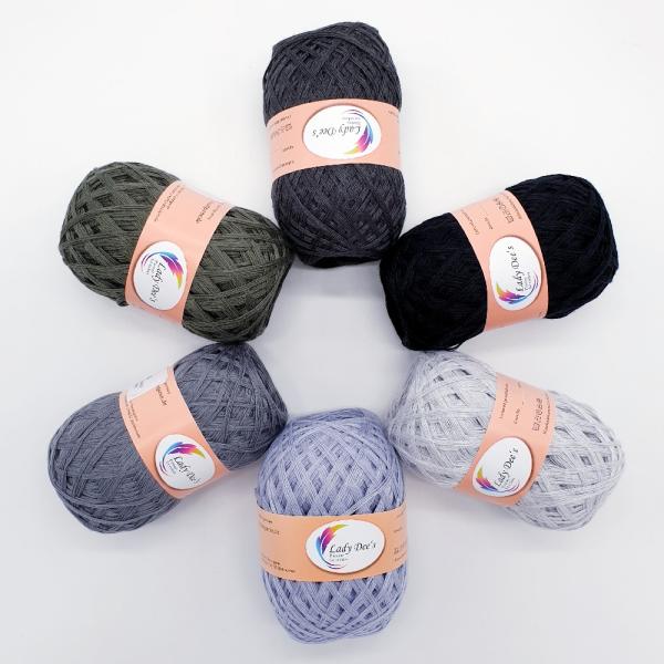 5 Uni Lacegarne + 1 Knäul geschenkt - 300g - (9-16-21-34-42-68)