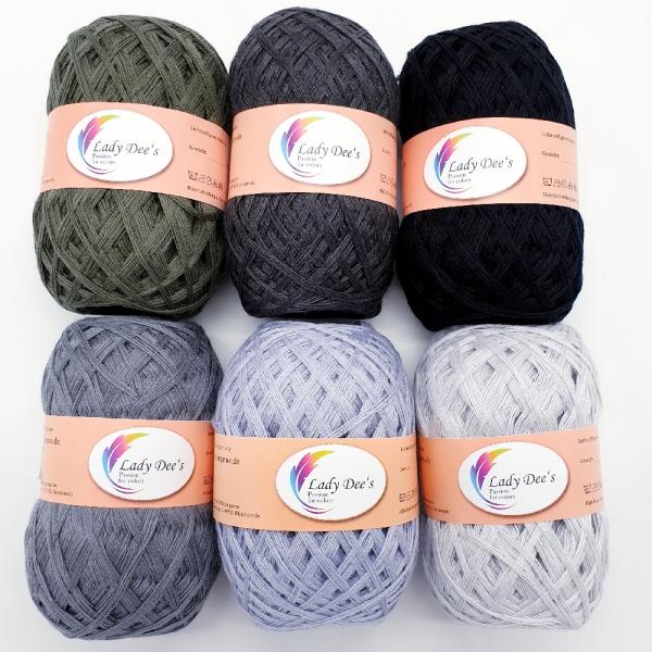 5 Uni Lacegarne + 1 Knäul geschenkt - 300g - (9-16-21-34-42-68)