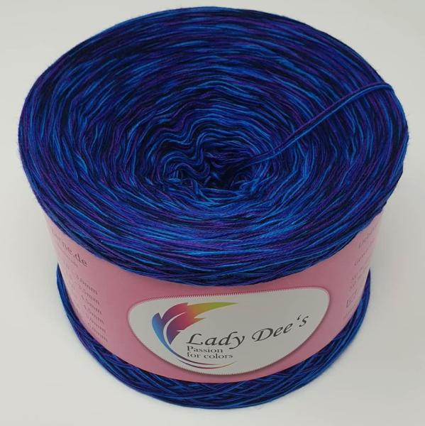 Lady Dee's "Moon Shadow 04" ohne Farbverlauf 4fäd. 250g Bobbel Garn Lace