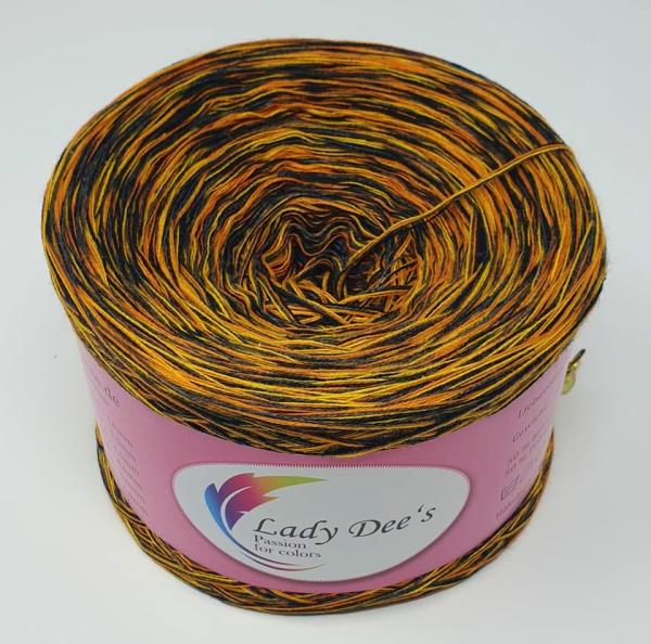Lady Dee's "Moon Shadow 01" ohne Farbverlauf 4fäd. 250g Bobbel Garn Lace