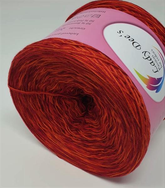 Lady Dee's "Moon Shadow 06" ohne Farbverlauf 4fäd. 250g Bobbel Garn Lace