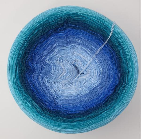 1kg Mega-Bobbel + Anleitung Decke "Summerkiss" - Jeden Tag ein Knötchen (für 24 Tage)