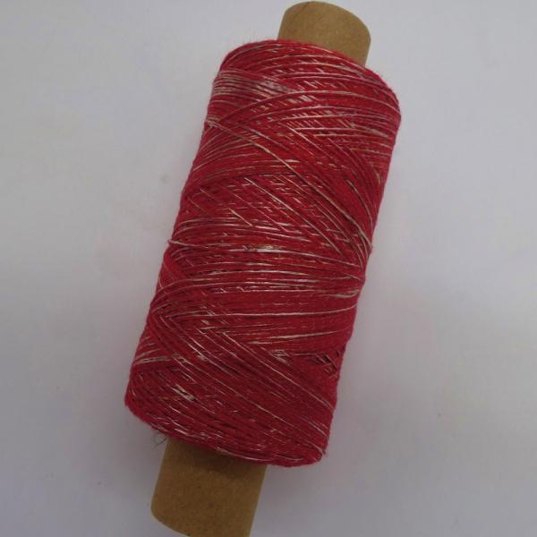 Beilauffaden - Rot-Silber Glanz  - 500m
