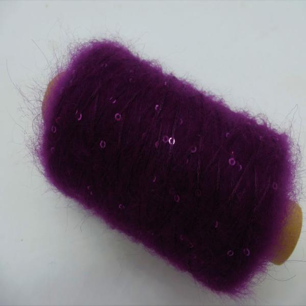 Pailletten Flausch-Beilaufgarn Ultraviolett - 200m