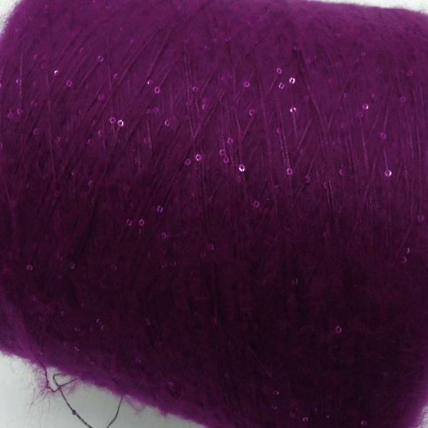 Pailletten Flausch-Beilaufgarn Ultraviolett - 200m