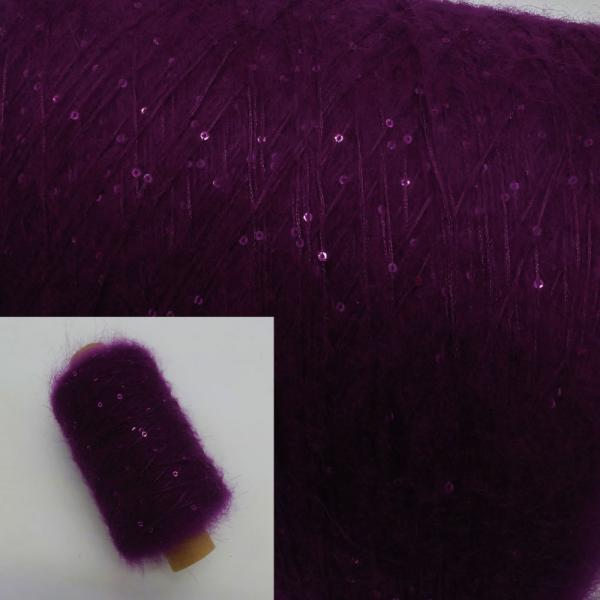 Pailletten Flausch-Beilaufgarn Ultraviolett - 200m
