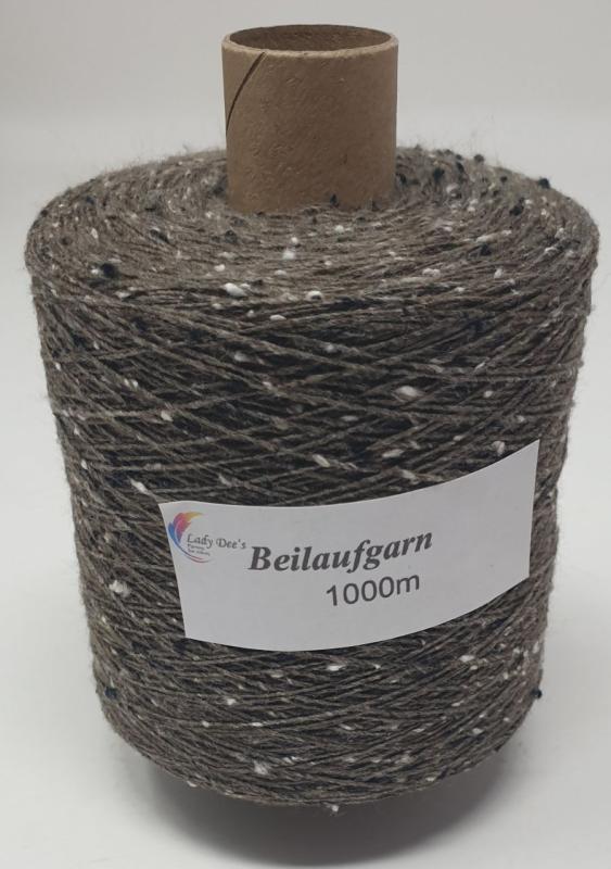 Beilaufgarn mit schwarz-weißen Nöppchen  - 1000m
