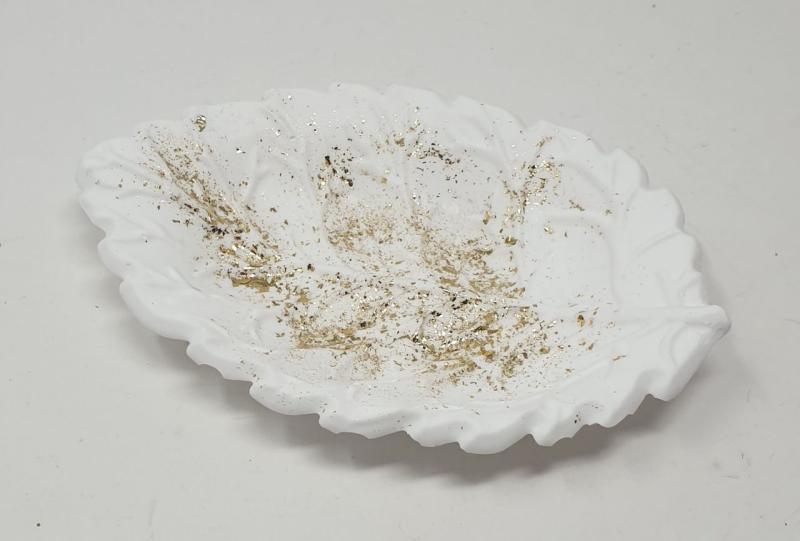 Kleine Dekoschale, Schmuckschale (Blatt)  aus Keramik